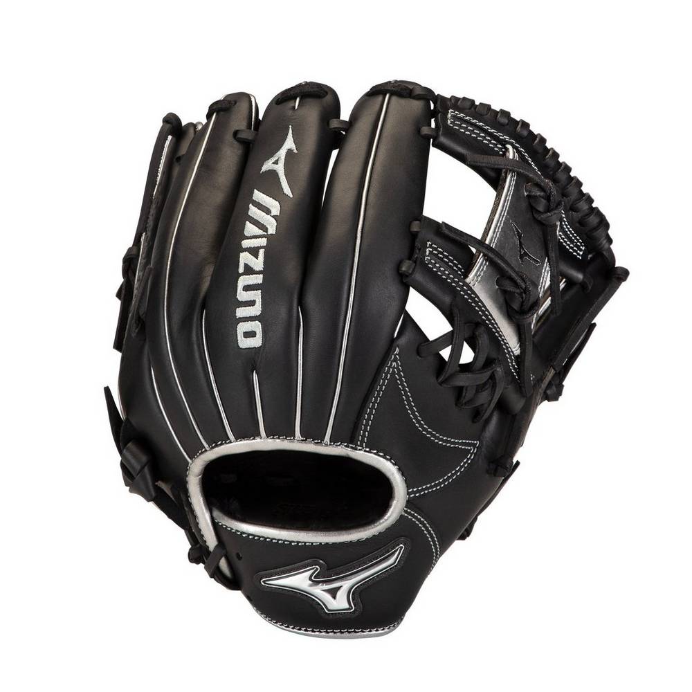 Mizuno Men's MVP Prime SE Infield Baseball Glove 11.5" Black/Silver (312815-ABF)